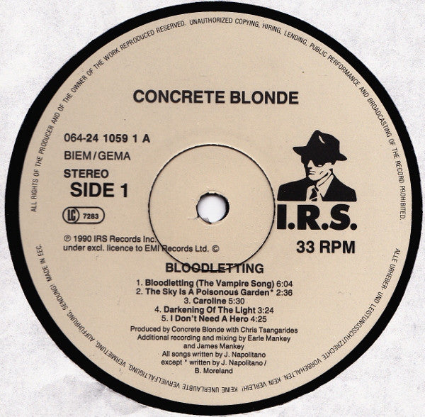 Concrete Blonde : Bloodletting (LP, Album)