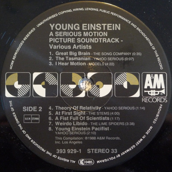 Various ~ Young Einstein (A Serious Motion Picture Soundtrack) (Vinyl) - Djungel & Jazz