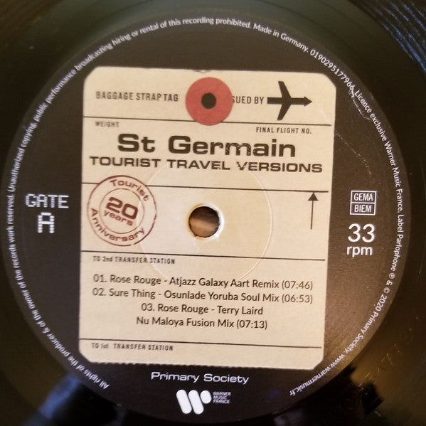 St Germain ~ Tourist Travel Versions (Vinyl) - Djungel & Jazz