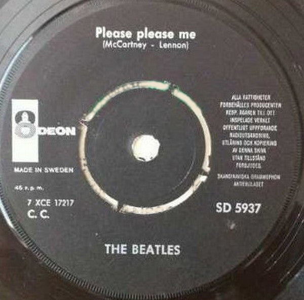 The Beatles : Please, Please Me (7", Single, Mono, RP, Bla)