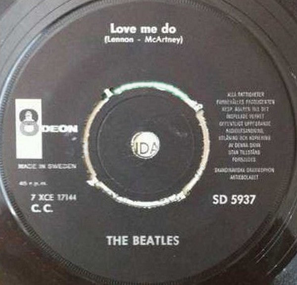 The Beatles : Please, Please Me (7", Single, Mono, RP, Bla)