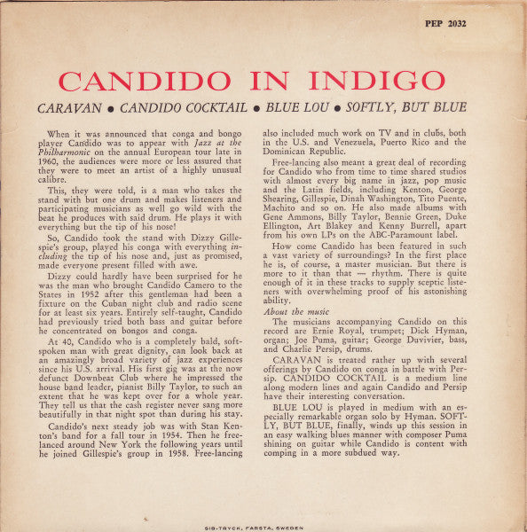 Candido ~ In Indigo (Vinyl) - Djungel & Jazz