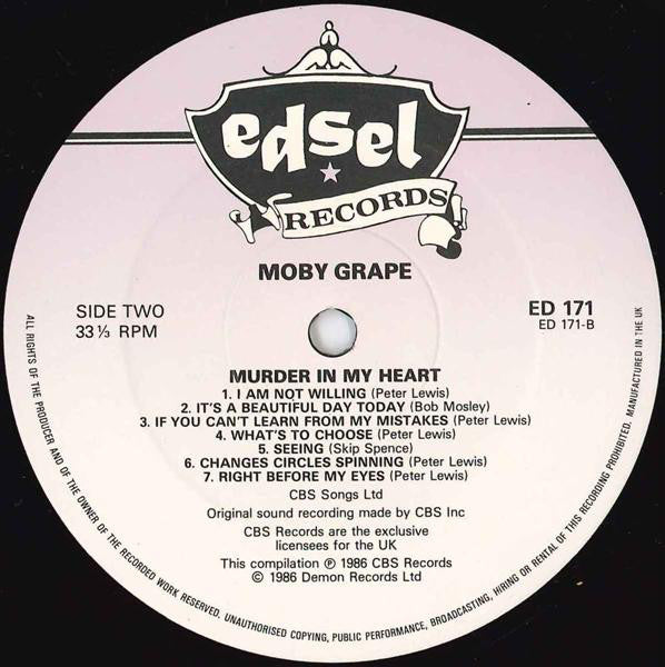 Moby Grape ~ Murder In My Heart (Vinyl) - Djungel & Jazz