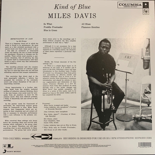 Miles Davis ~ Kind Of Blue (Vinyl) - Djungel & Jazz