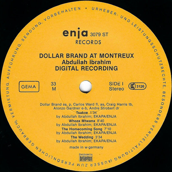 Dollar Brand ~ At Montreux (Vinyl) - Djungel & Jazz