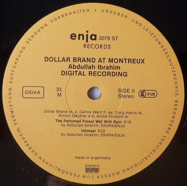 Dollar Brand ~ At Montreux (Vinyl) - Djungel & Jazz