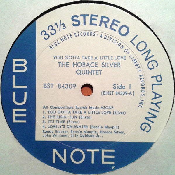 The Horace Silver Quintet ~ You Gotta Take A Little Love (Vinyl) - Djungel & Jazz