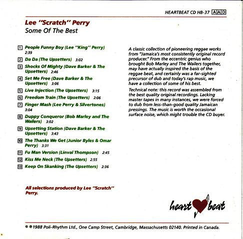 Lee Perry & The Upsetters ~ Some Of The Best (Vinyl) - Djungel & Jazz