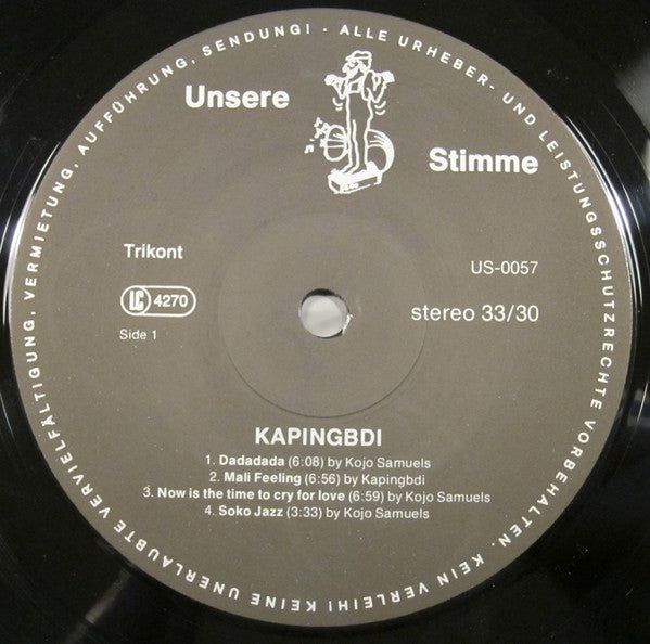 Kapingbdi : African Rhythm Rock Jazz From Liberia - West Africa (LP, Album)