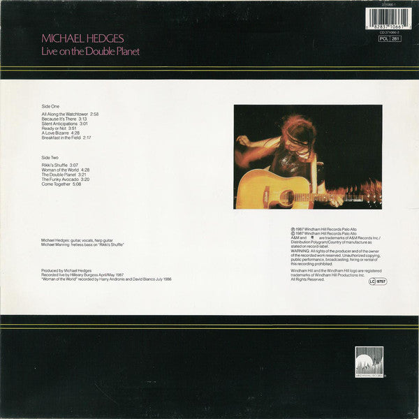 Michael Hedges ~ Live On The Double Planet (Vinyl) - Djungel & Jazz