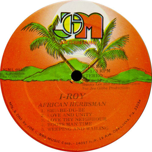 I-Roy : African Herbsman (LP, Album)