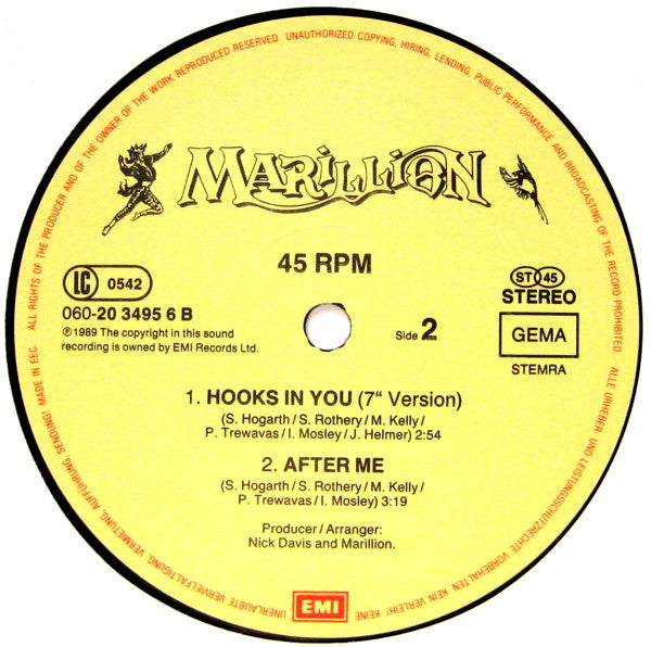 Marillion ~ Hooks In You (Vinyl) - Djungel & Jazz