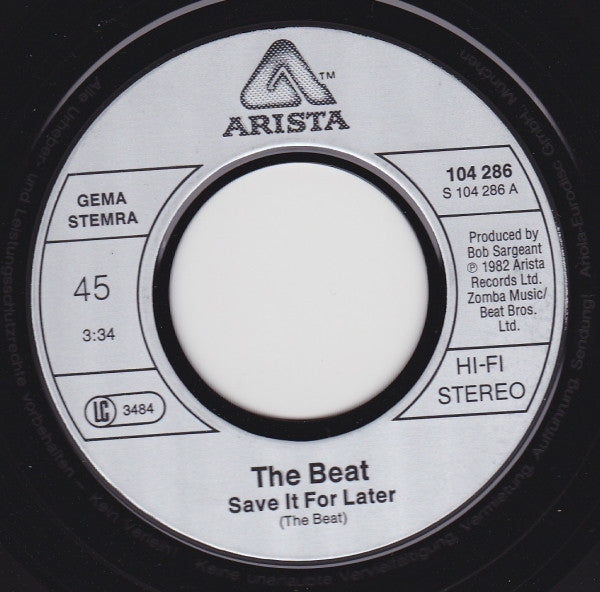 The Beat  ~ Save It For Later (Vinyl) - Djungel & Jazz