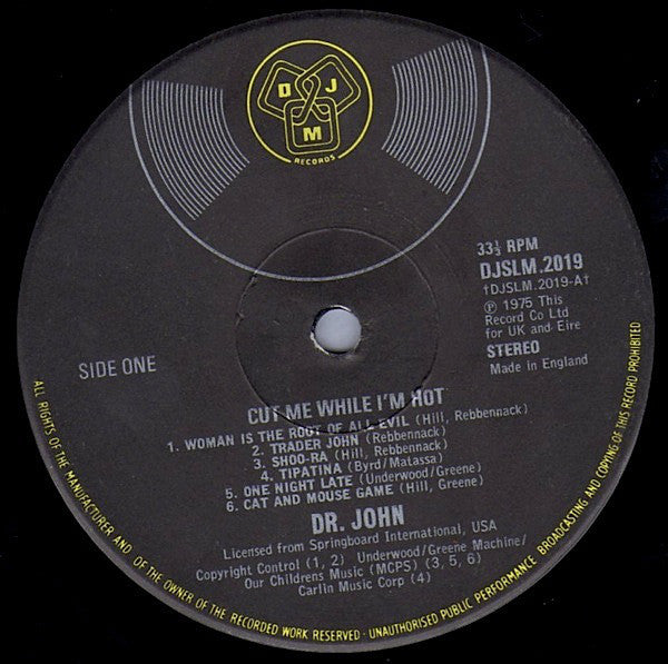 Dr. John : Cut Me While I'm Hot (LP, Comp)