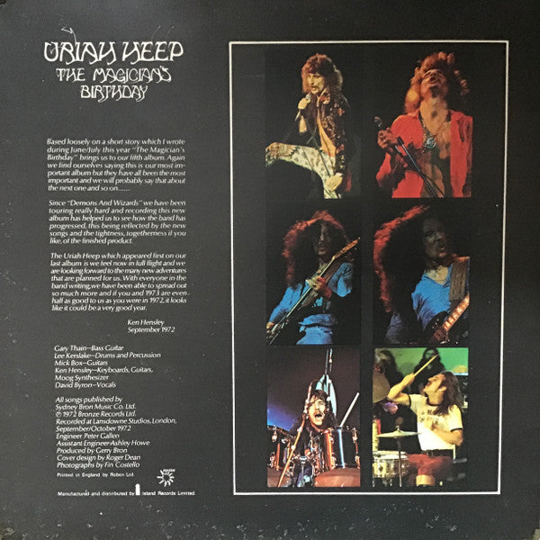 Uriah Heep : The Magician's Birthday (LP, Album, Gat)