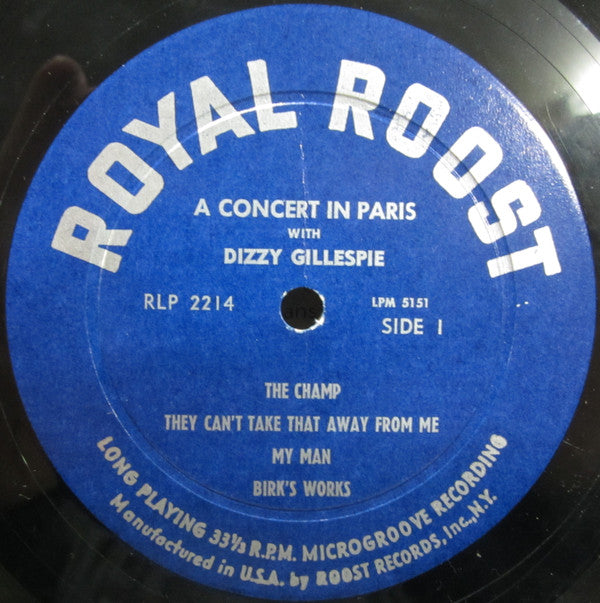 Dizzy Gillespie ~ Concert In Paris (Vinyl) - Djungel & Jazz