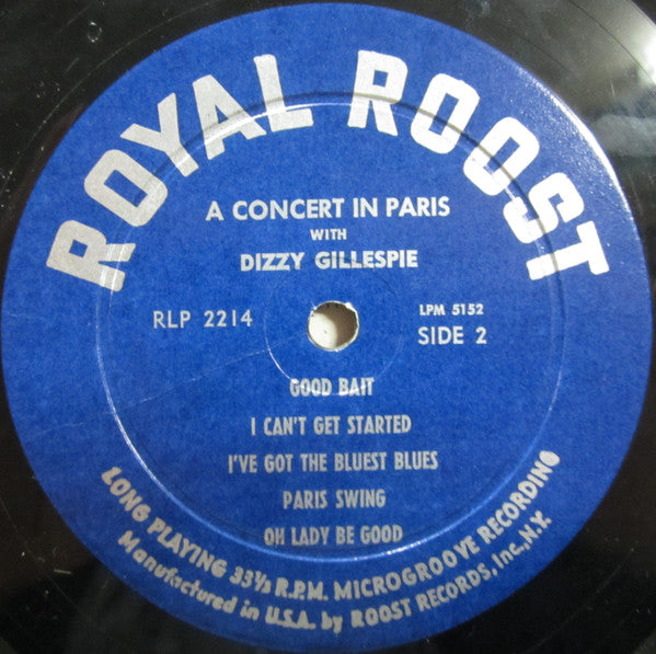 Dizzy Gillespie ~ Concert In Paris (Vinyl) - Djungel & Jazz