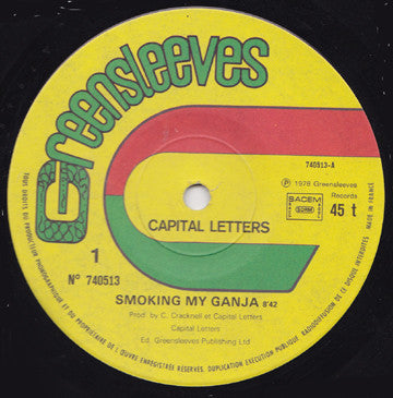 Capital Letters ~ Smoking My Ganja (Vinyl) - Djungel & Jazz