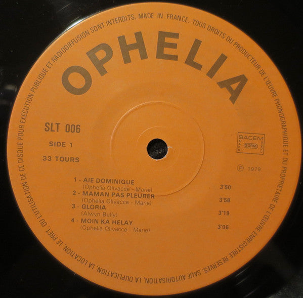 Ophélia Olivaccé-Marie : Ophélia (LP, Album)