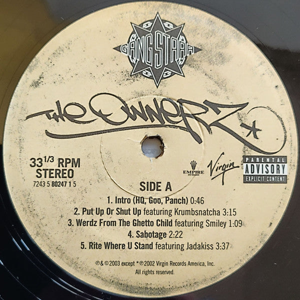 Gang Starr ~ The Ownerz (Vinyl) - Djungel & Jazz