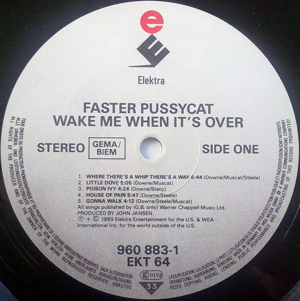 Faster Pussycat ~ Wake Me When It's Over (Vinyl) - Djungel & Jazz