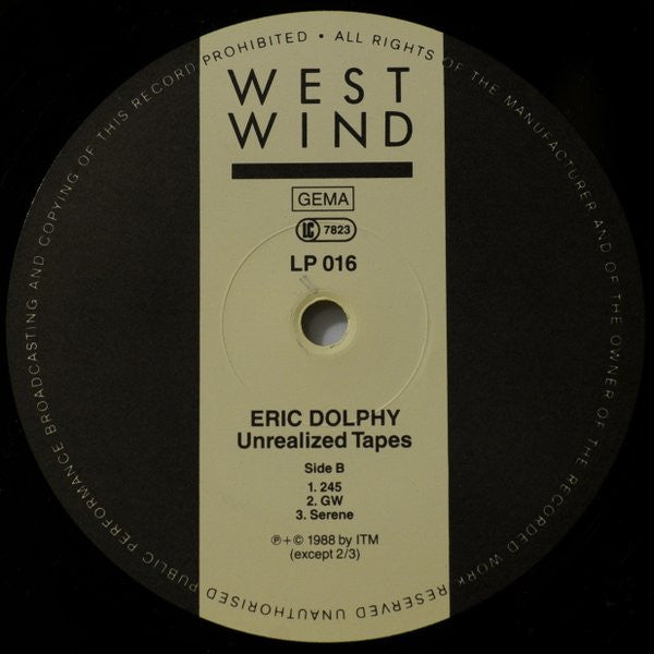 Eric Dolphy ~ Unrealized Tapes (Vinyl) - Djungel & Jazz