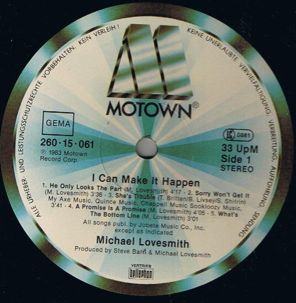 Michael Lovesmith ~ I Can Make It Happen (Vinyl) - Djungel & Jazz