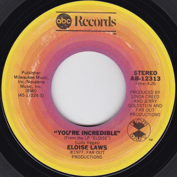 Eloise Laws ~ 1,000 Laughs / You're Incredible (Vinyl) - Djungel & Jazz