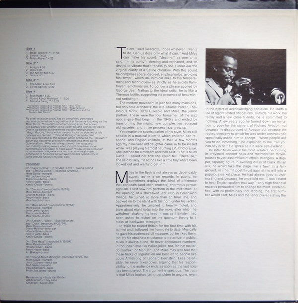 Miles Davis : Tallest Trees (2xLP, Comp, Mono, RM, Gat)