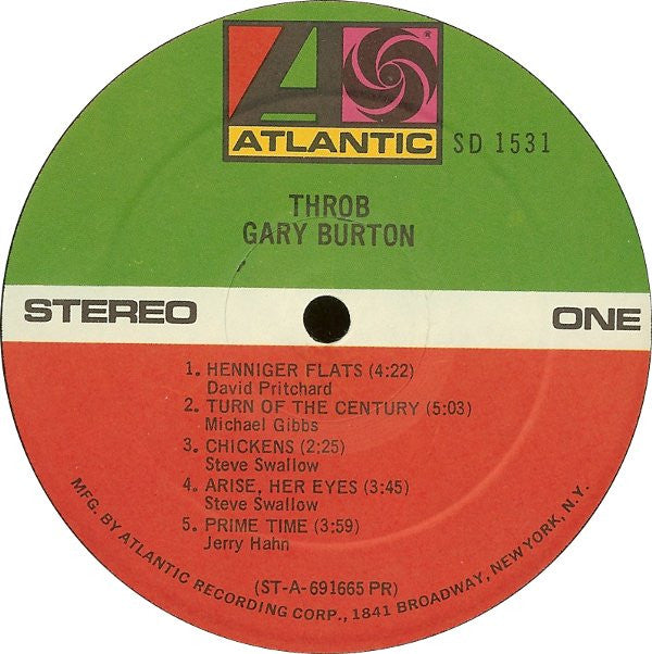 Gary Burton ~ Throb (Vinyl) - Djungel & Jazz
