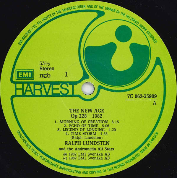 Ralph Lundsten And The Andromeda All Stars ~ The New Age (Vinyl) - Djungel & Jazz