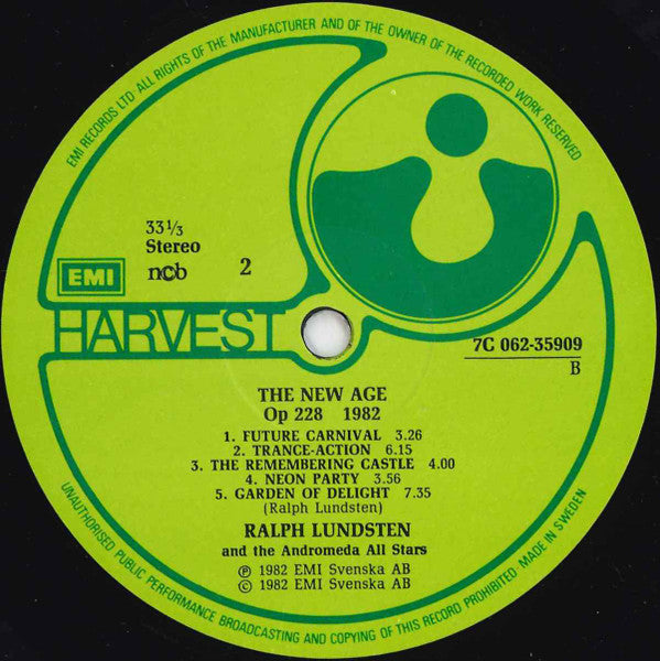 Ralph Lundsten And The Andromeda All Stars ~ The New Age (Vinyl) - Djungel & Jazz
