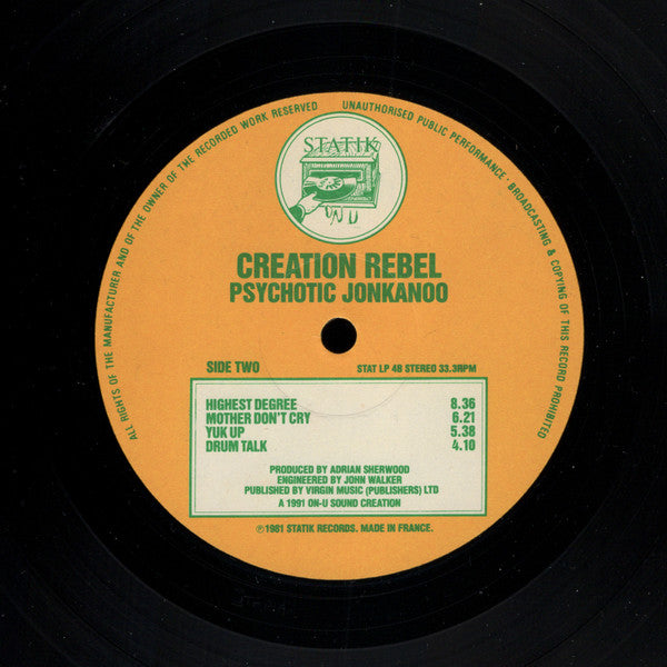 Creation Rebel : Psychotic Jonkanoo (LP, Album)