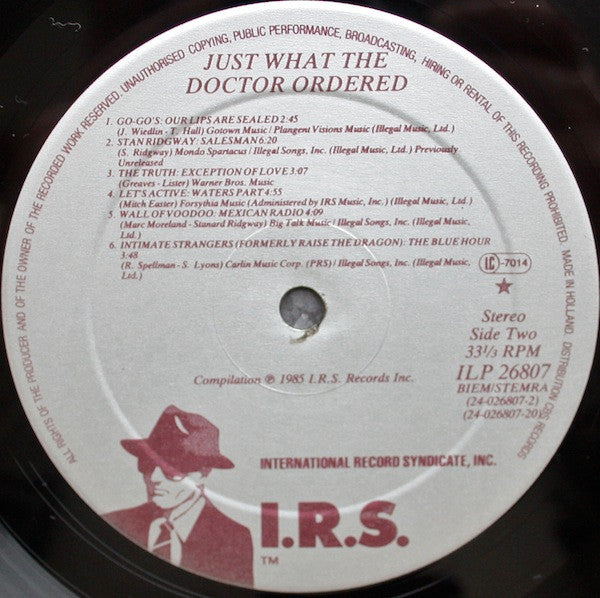 Various ~ Just What The Doctor Ordered: A Prescription Of IRS Records Hits To Alleviate Discomfort (Vinyl) - Djungel & Jazz