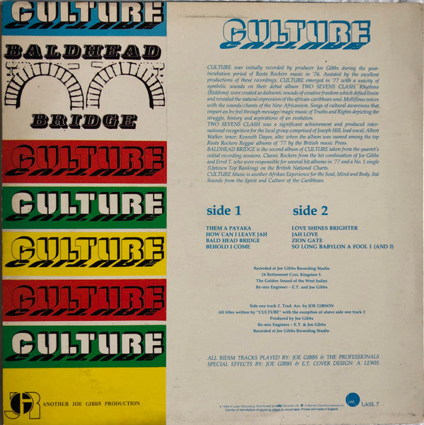 Culture : Baldhead Bridge (LP, Album)