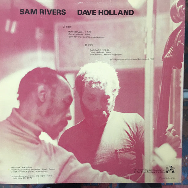 Dave Holland / Sam Rivers ~ Dave Holland / Sam Rivers (Vinyl) - Djungel & Jazz