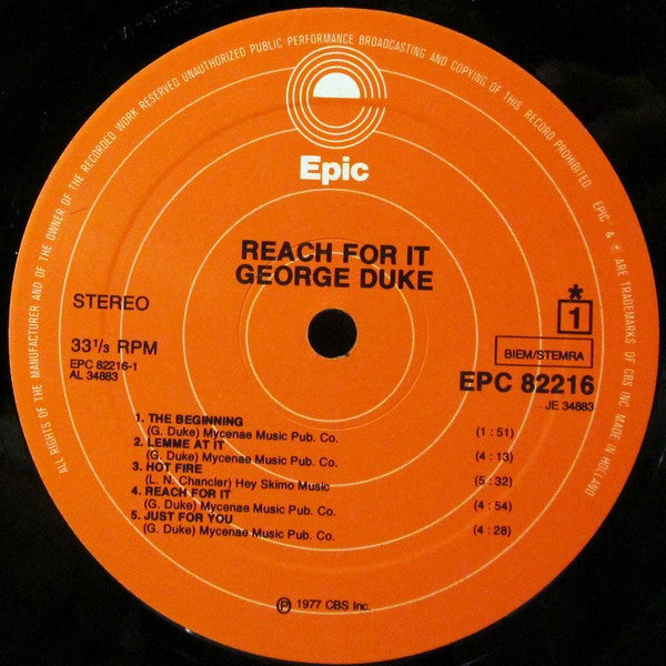 George Duke ~ Reach For It (Vinyl) - Djungel & Jazz