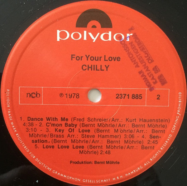 Chilly ~ For Your Love (Vinyl) - Djungel & Jazz