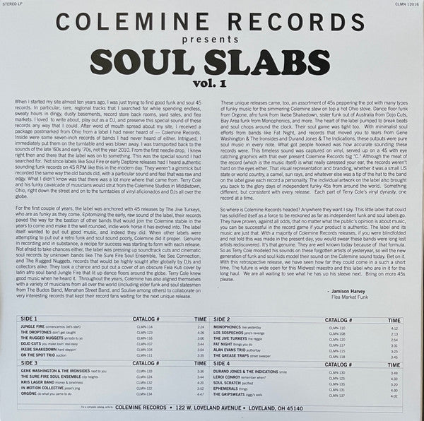 Various ~ Soul Slabs Vol. 1 (Vinyl) - Djungel & Jazz