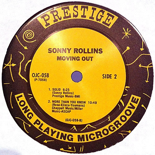 Sonny Rollins : Moving Out (LP, Album, RE, Car)