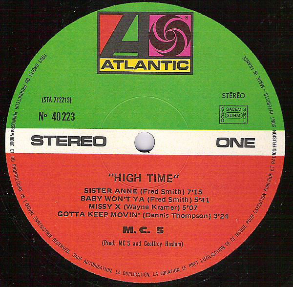 MC5 : High Time (LP, Album, RE)