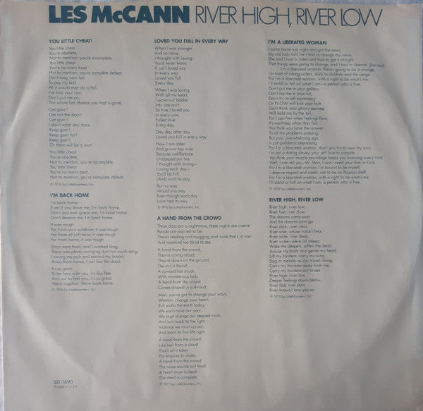 Les McCann ~ River High, River Low (Vinyl) - Djungel & Jazz
