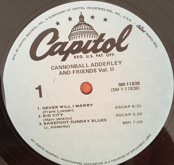 Cannonball Adderley ~ Cannonball Adderley And Friends Vol. II (Vinyl) - Djungel & Jazz