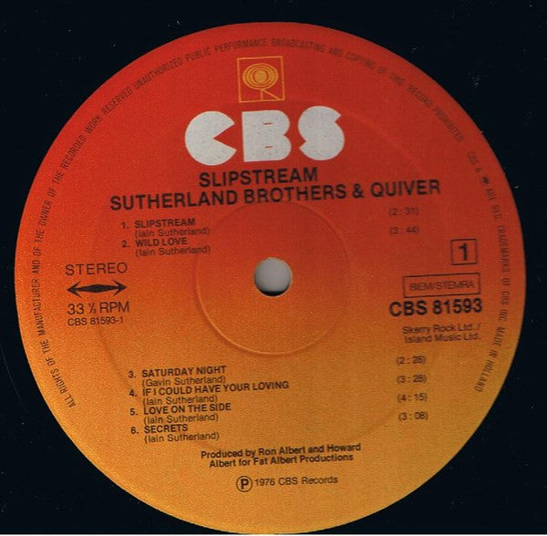 Sutherland Brothers & Quiver ~ Slipstream (Vinyl) - Djungel & Jazz