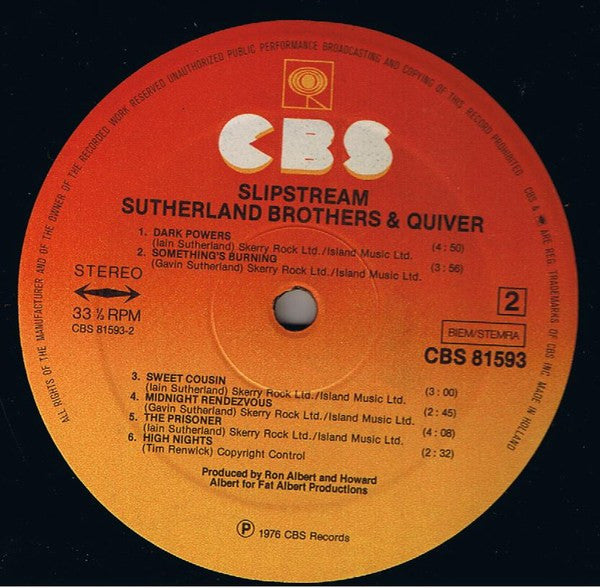 Sutherland Brothers & Quiver ~ Slipstream (Vinyl) - Djungel & Jazz
