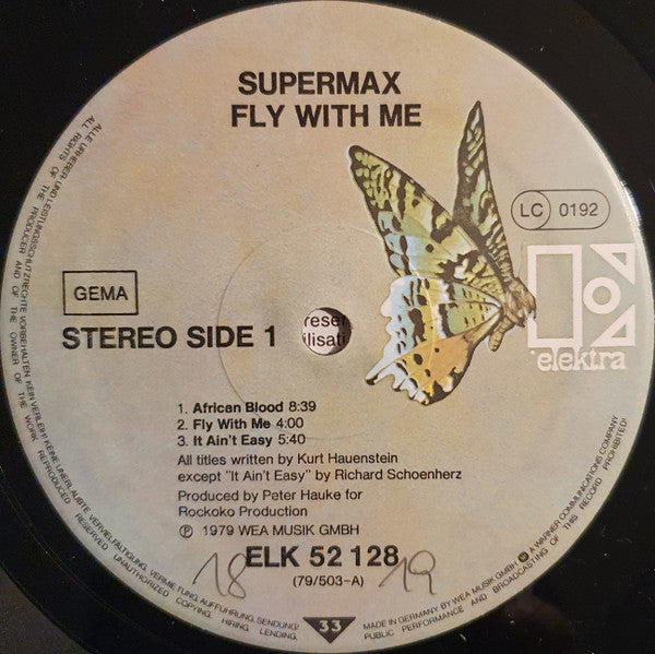 Supermax : Fly With Me (LP, Album)