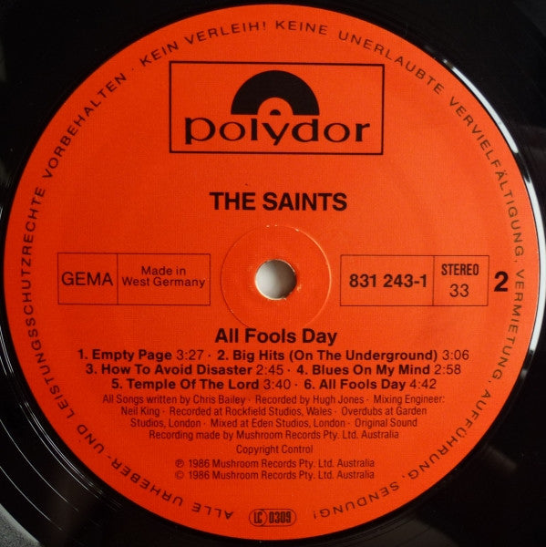 The Saints  ~ All Fools Day (Vinyl) - Djungel & Jazz