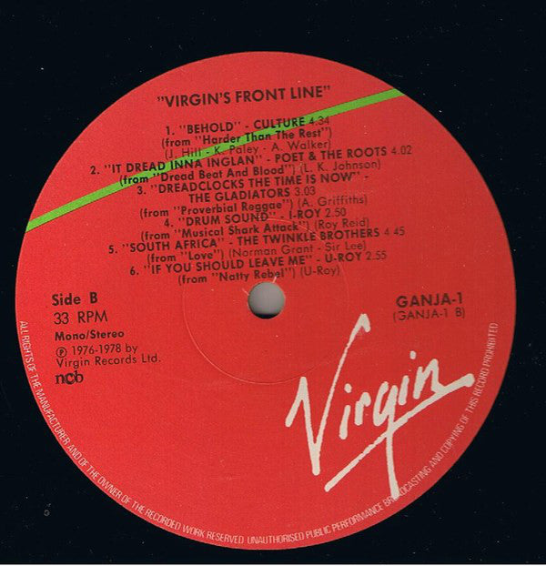 Various ~ Virgin's Front Line (Vinyl) - Djungel & Jazz