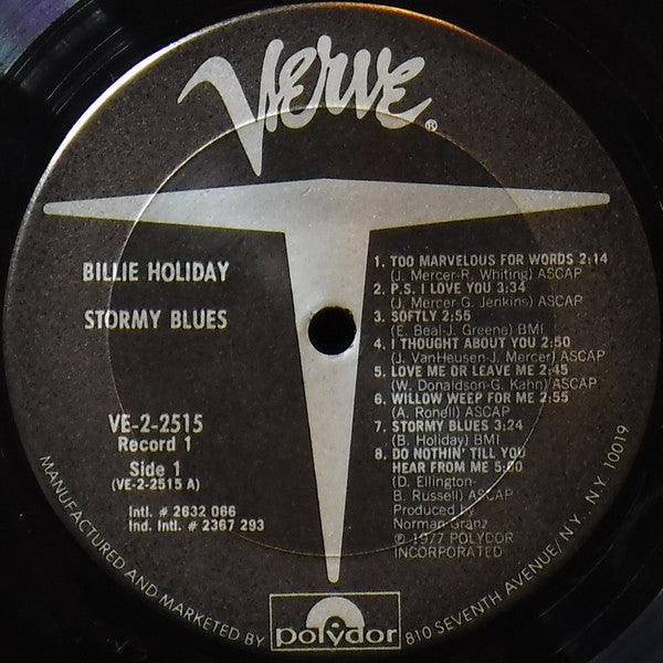 Billie Holiday ~ Stormy Blues (Vinyl) - Djungel & Jazz