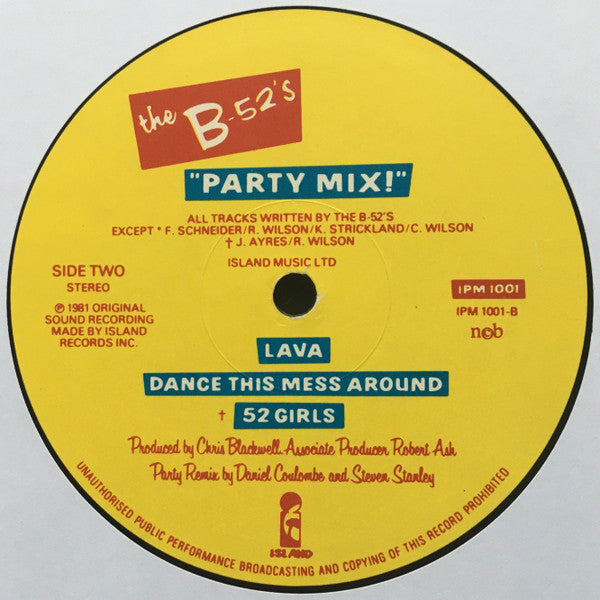 The B-52's ~ Party Mix! (Vinyl) - Djungel & Jazz